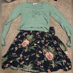 Size medium skirt and shirt set.